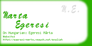 marta egeresi business card